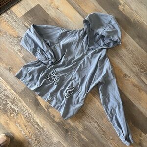 SHEIN Light Blue Hooded Jacket